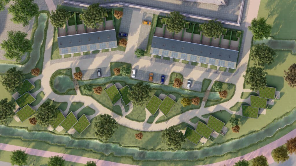 Bunschoten Definitive Render 2 kleiner formaat Bovenaanzicht project In de Bocht tiny houses